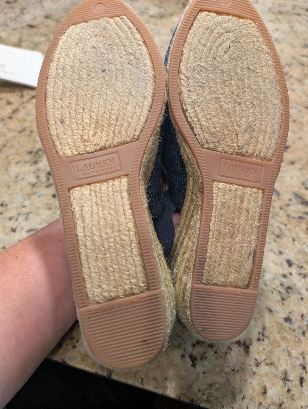 Ralph Lauren Navy Espadrilles Women's 10 B